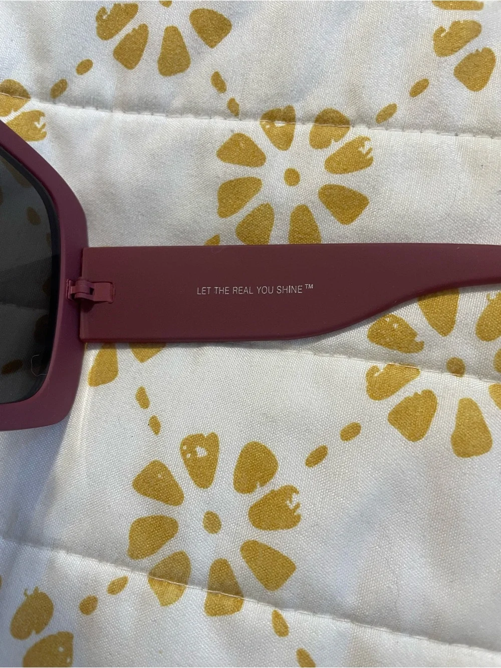 aerie Sunnies Women's Square Sunglasses in Matte Mauve with Dark Lenses